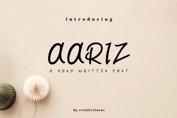 Aariz Handwritten Font