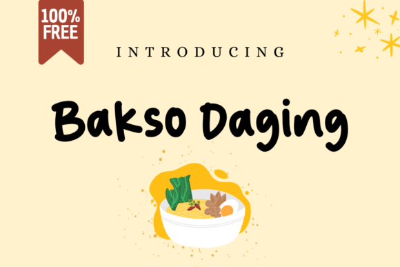 Bakso Daging: A Handwritten Font for Elegant Design