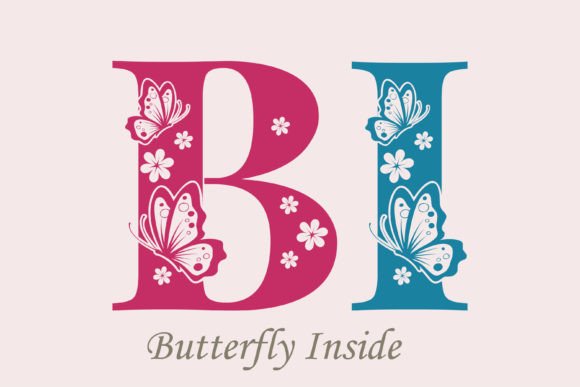 Butterfly Inside Font for Creative Projects