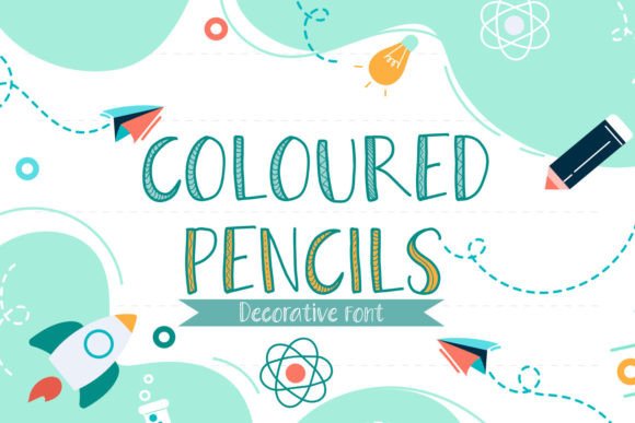 Coloured Pencils Font for Creative Campaigns