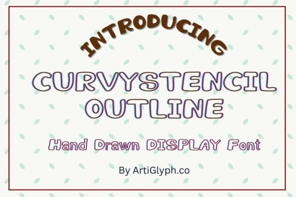 Curvystencil Outline Font