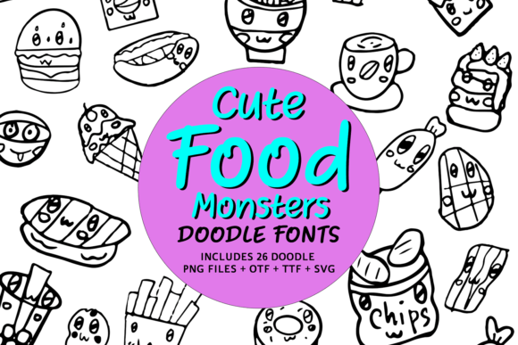Cute Food Monsters Font for Business