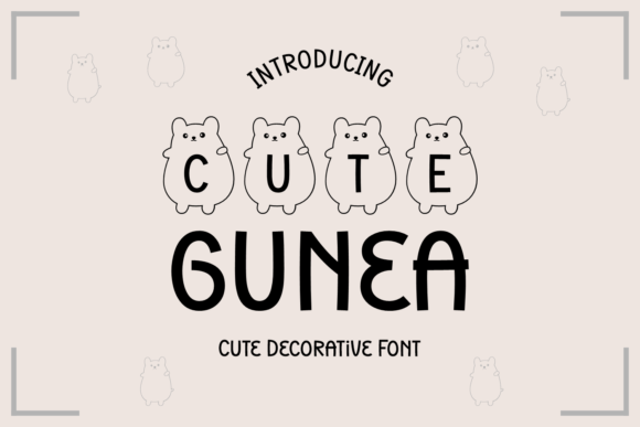Cute Gunea Font for Creative Makers