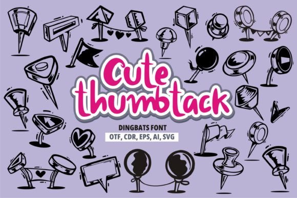 Cute Thumbtack Font