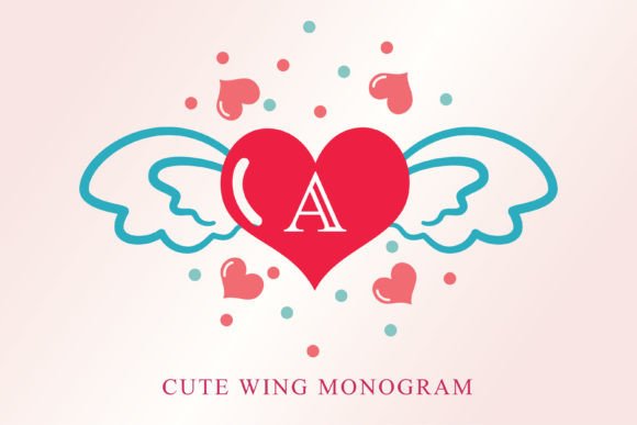 Cute Wing Monogram Font
