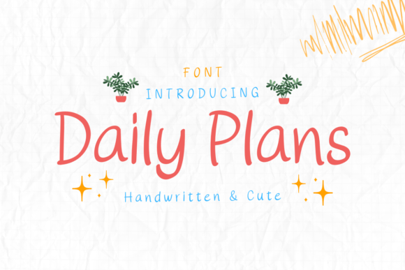 Daily Plans Font for Business Branding