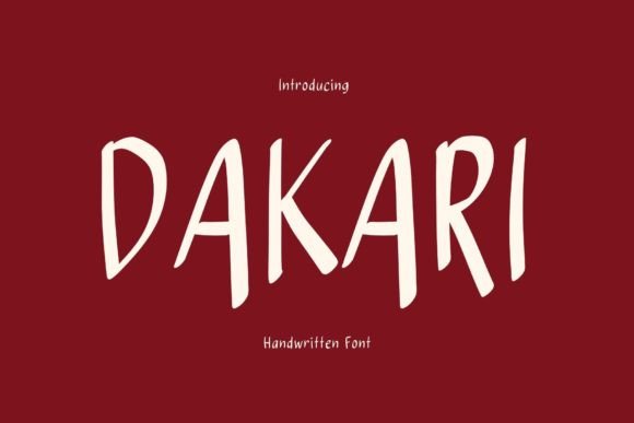Dakari: A Handwritten Font for Creative Makers