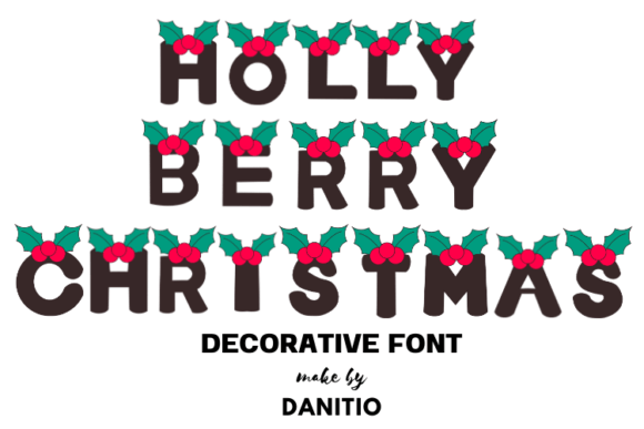 Holly Berry Christmas Font