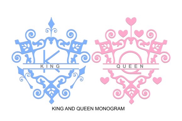 King and Queen Monogram Font