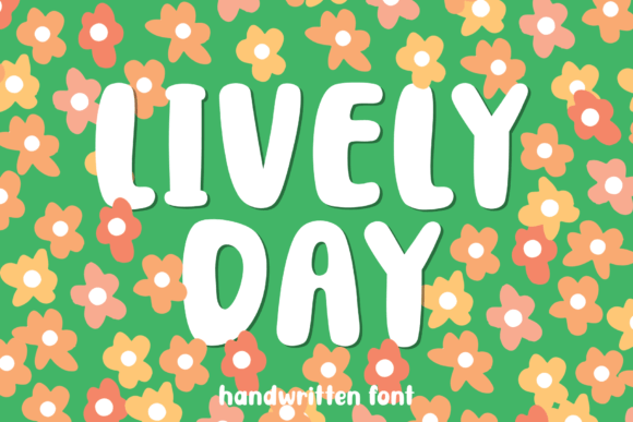 Lively Day Font: Handwritten Charm for Craft Projects