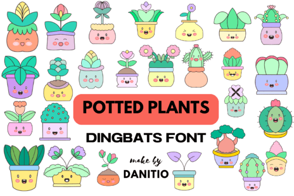 Potted Plants Font for Business