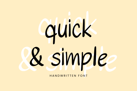 Quick and Simple Font for Crafters
