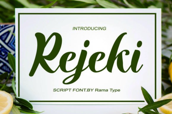 Rejeki Font: Elegant Script for Business
